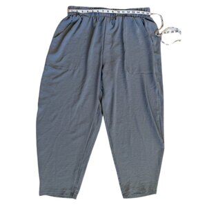 Women’s 2XL Gray Elastic Waist Cropped Pants | Lightweight Pull-On Jogger Style